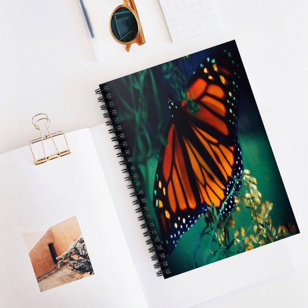 Monarch Butterfly Stefano3 Spiral Notebook - Ruled Line