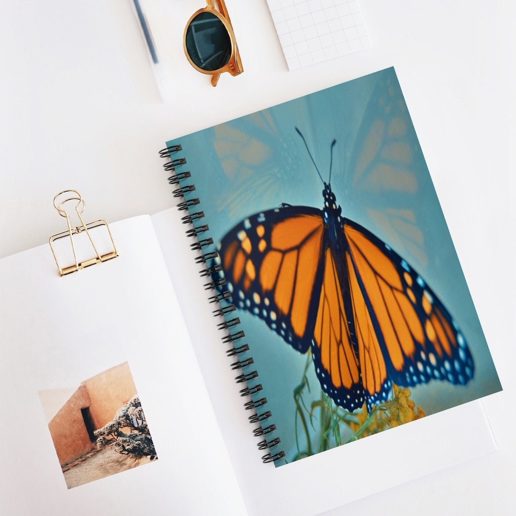 Monarch Butterfly Stefano Spiral Notebook - Ruled Line