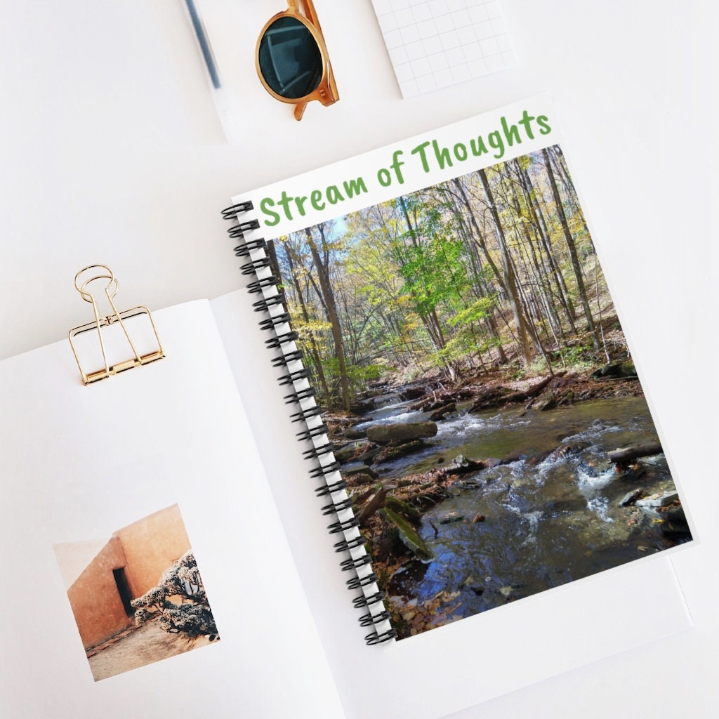 Stream of Thoughts Spiral Notebook - Ruled Line