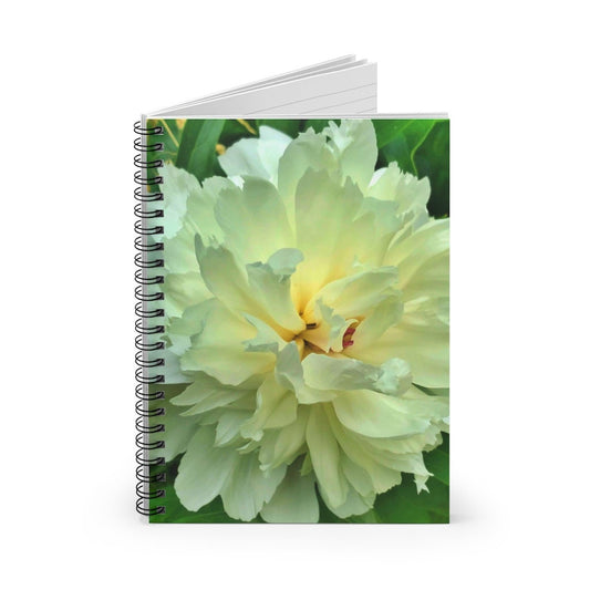 White Peony2 Spiral Notebook - Ruled Line