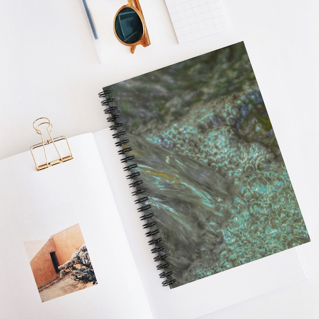 Waterfall Bubbles Spiral Notebook - Ruled Line