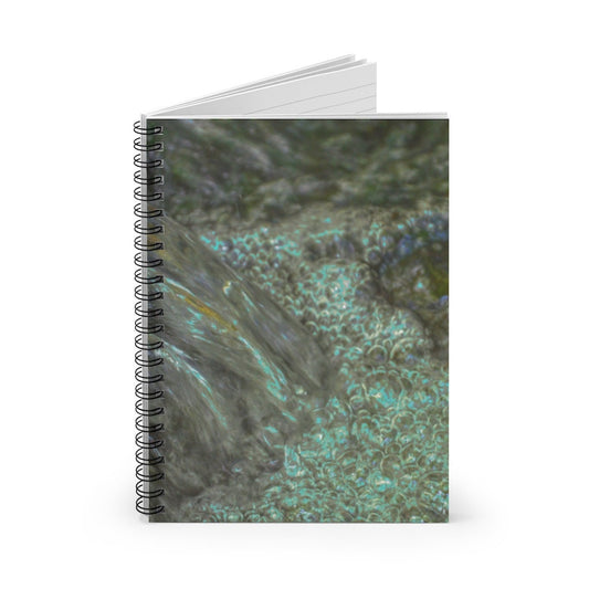 Waterfall Bubbles Spiral Notebook - Ruled Line