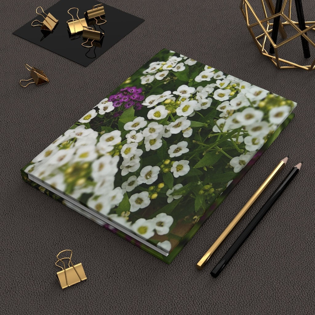 Sweet Alyssum Hardcover Journal