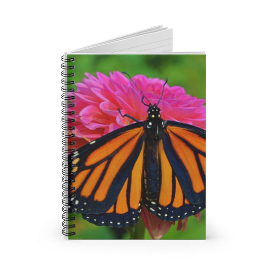 Monarch Butterfly Bianca Spiral Notebook - Ruled Line