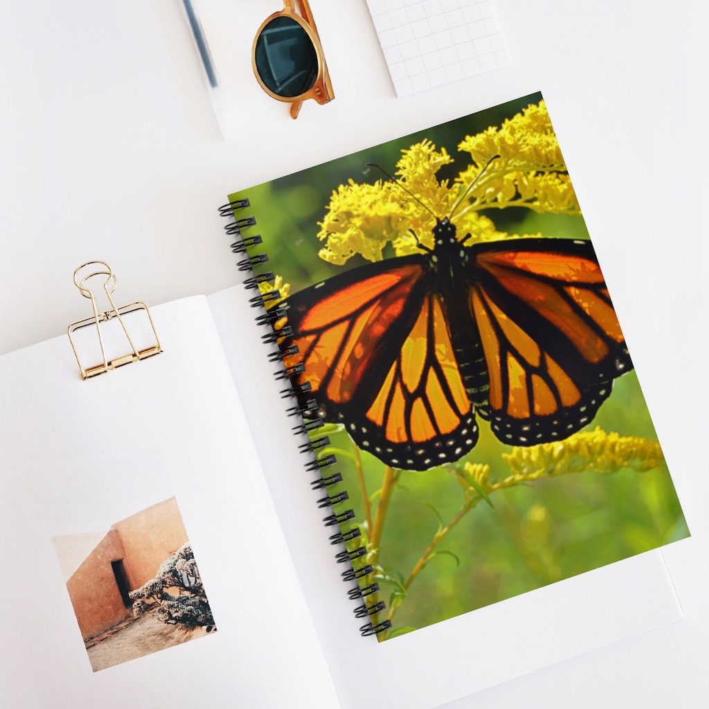 Monarch Butterfly Elizabeth Spiral Notebook - Ruled Line