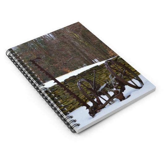 Horse Drawn Sickle Mower Spiral Notebook - Ruled Line