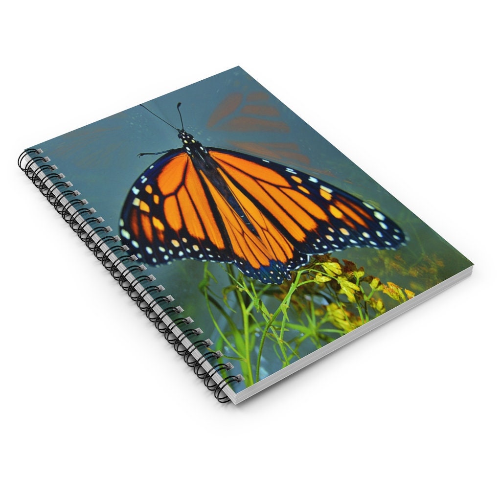 Monarch Butterfly Stefano2 Spiral Notebook - Ruled Line