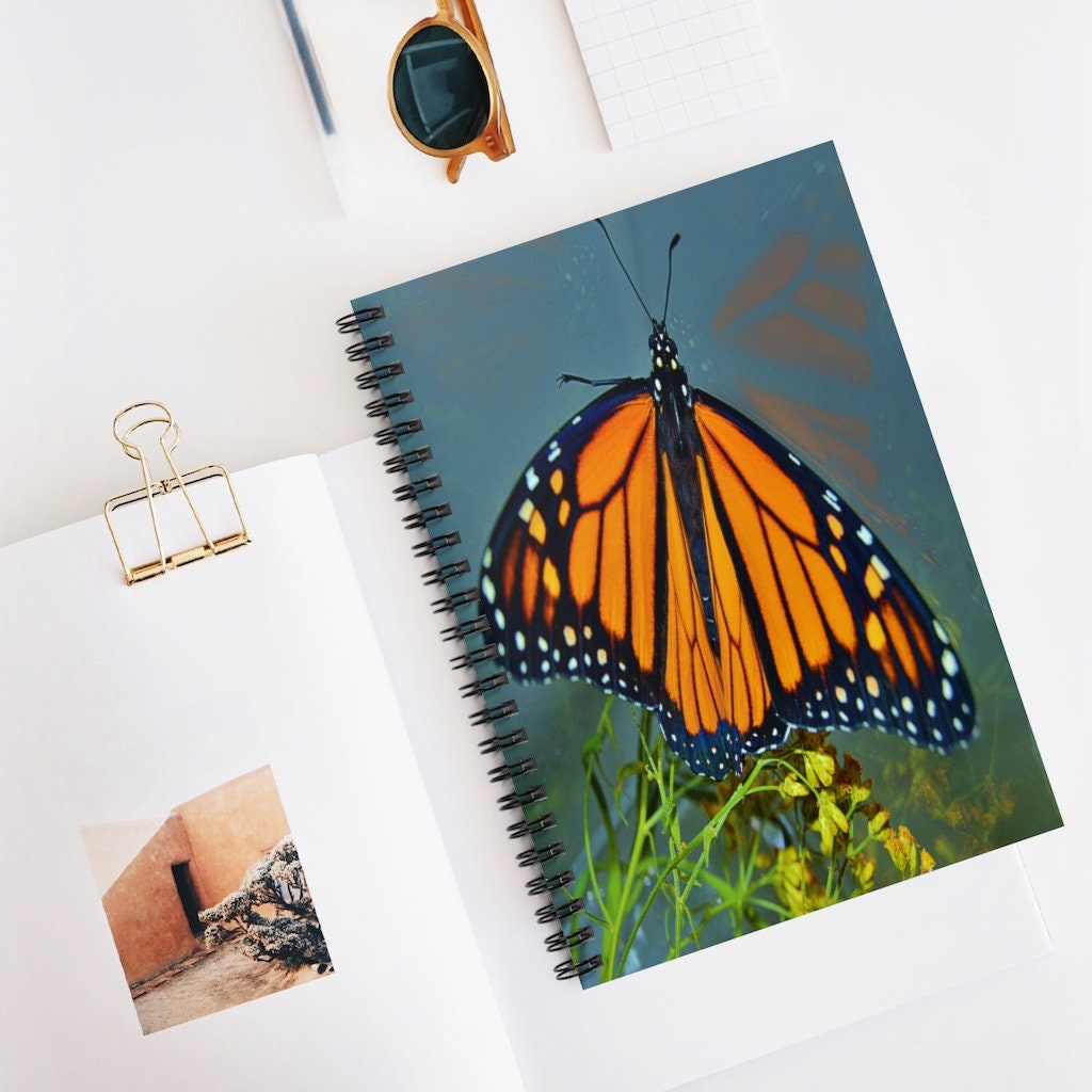 Monarch Butterfly Stefano2 Spiral Notebook - Ruled Line