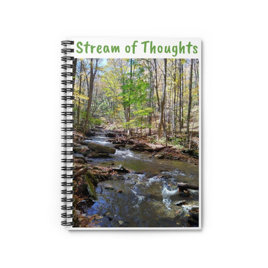 Stream of Thoughts Spiral Notebook - Ruled Line