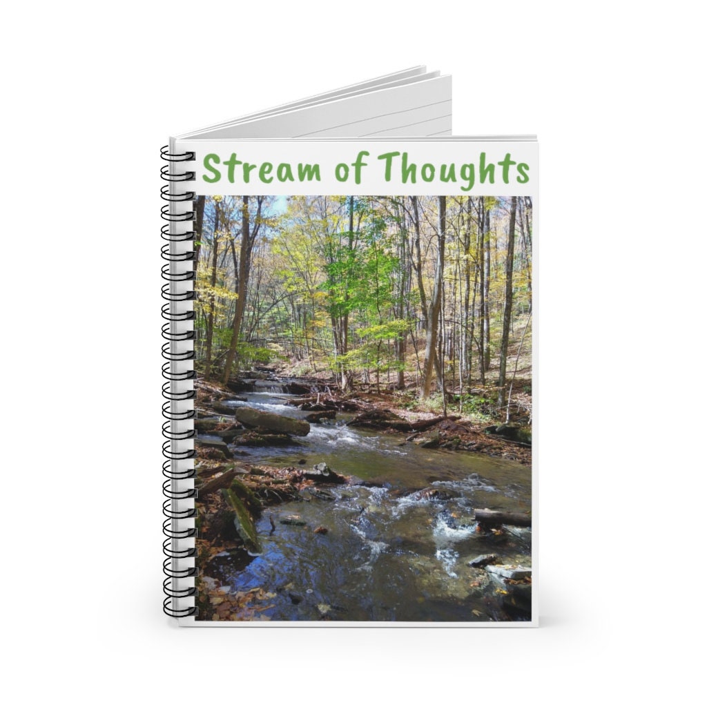 Stream of Thoughts Spiral Notebook - Ruled Line