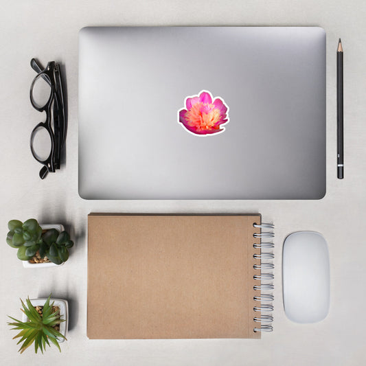 Pink Peony Bubble-free stickers