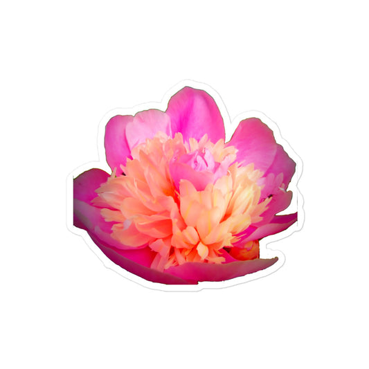 Pink Peony Bubble-free stickers