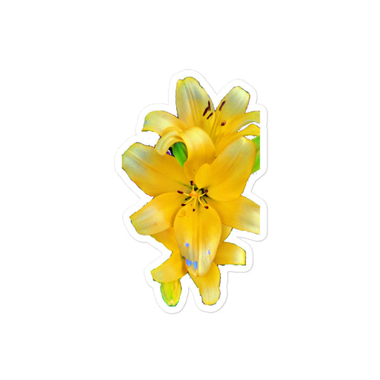 Yellow Lily Bubble-free stickers