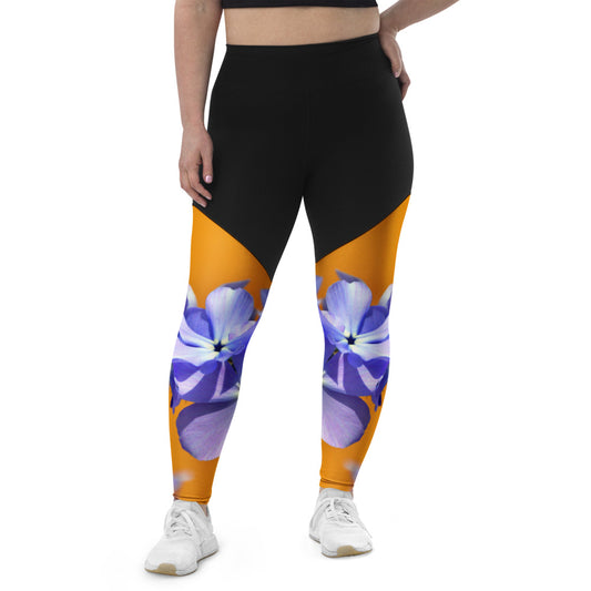 Wild Blue Phlox Sports Leggings