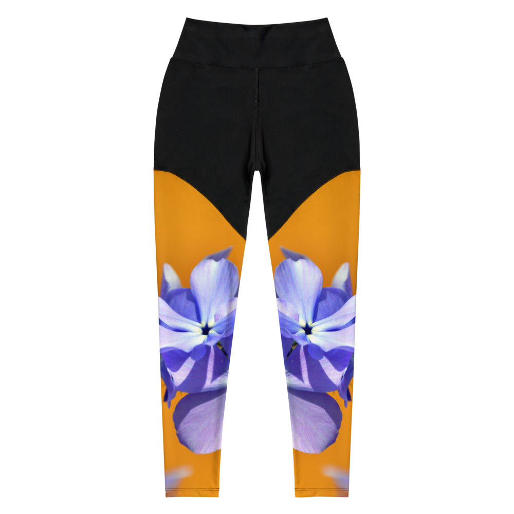 Wild Blue Phlox Sports Leggings