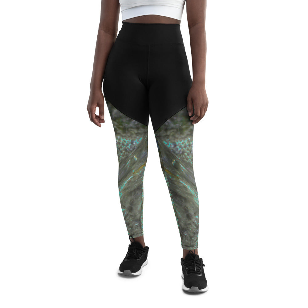 Waterfall Bubbles Sports Leggings