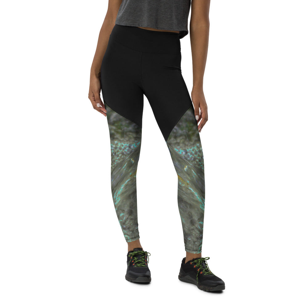 Waterfall Bubbles Sports Leggings