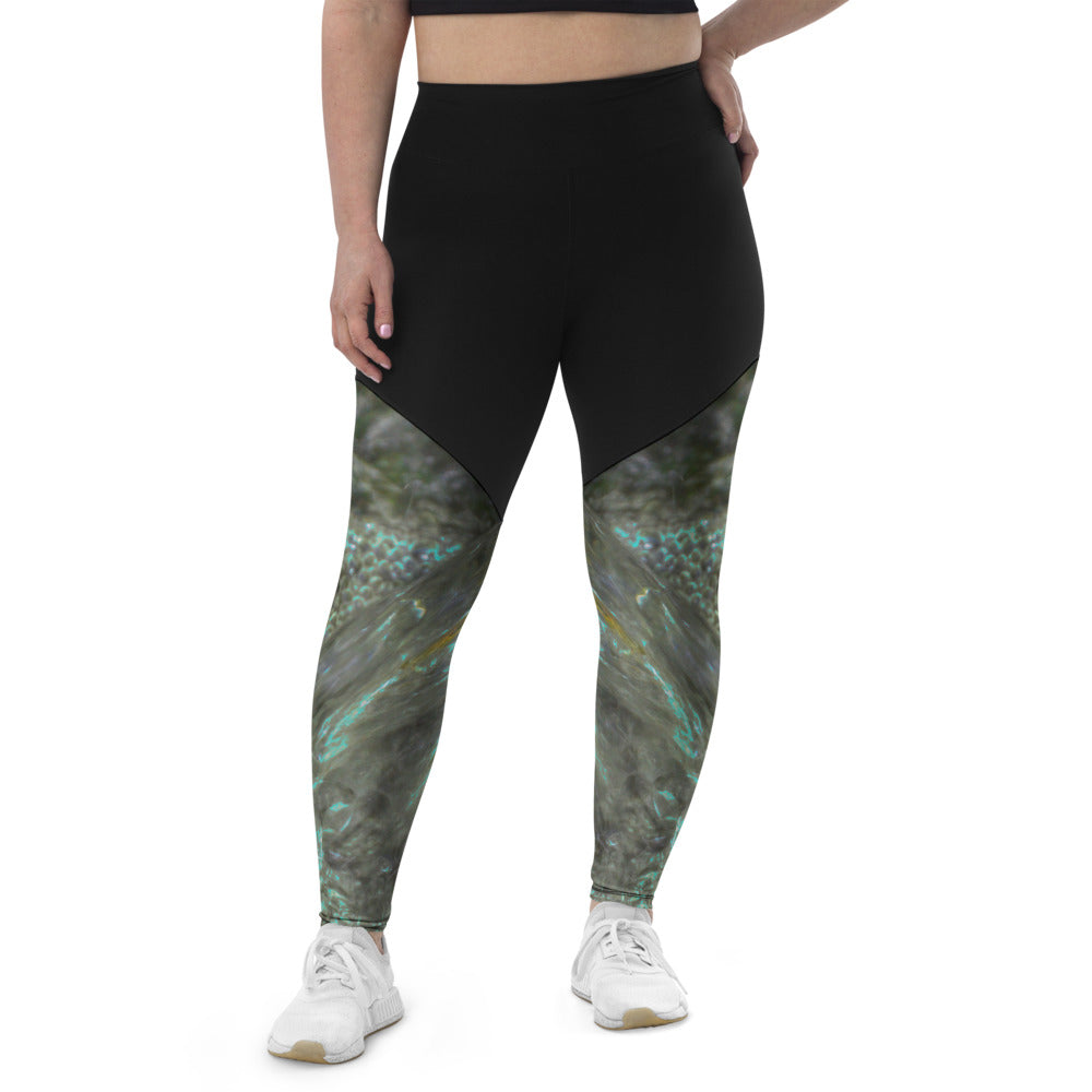 Waterfall Bubbles Sports Leggings