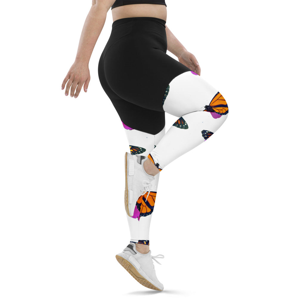 Marco the Monarch Butterfly Sports Leggings